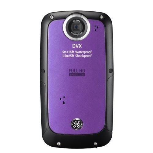 GE DVX Waterproof/Shockproof 1080P Pocket Video Camera (Aqua Blue) with 2GB SD Card
