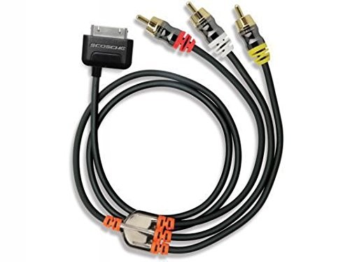 Scosche IPAV SneakPEAK Audio/Video Cable for iPad,iPod and iPhone - Synchronization Software - Retail Packaging - Black